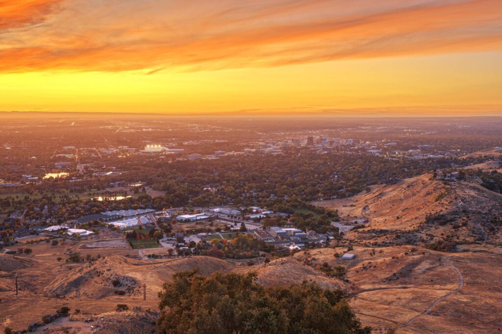 Treasure Valley at dusk